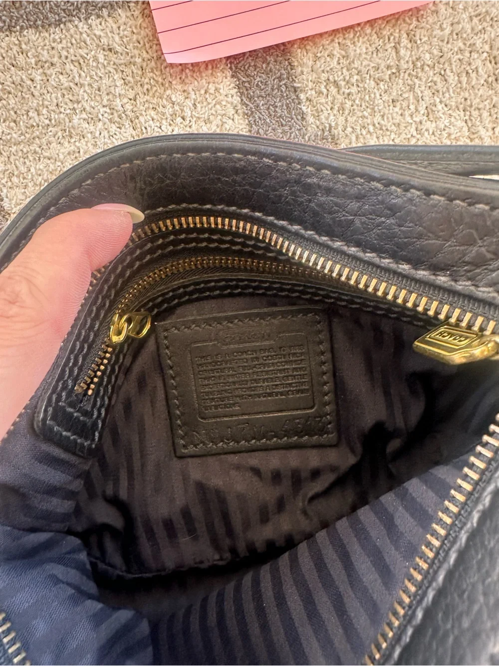 Coach Black Leather Coach vintage 1997 wendie bag
